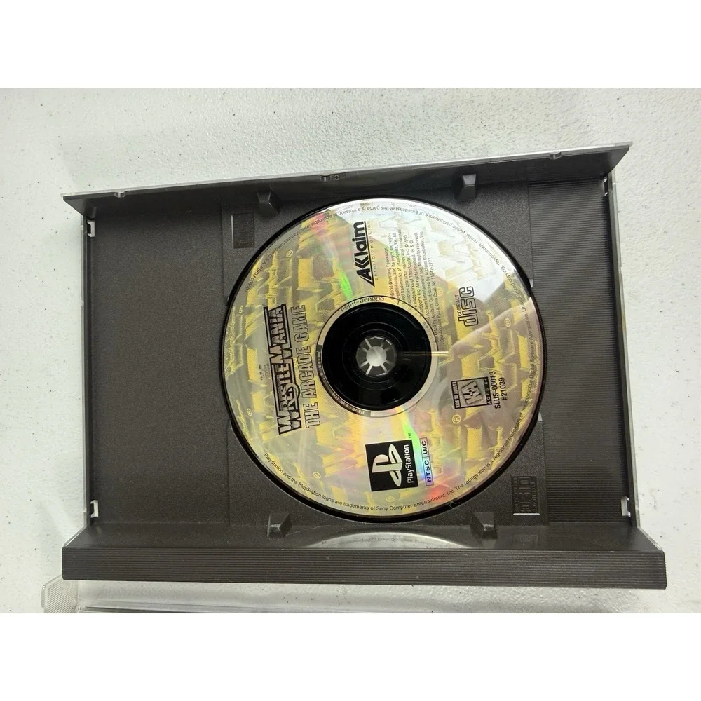 WWF Wrestlemania The Arcade Game Long Box PS1 + Registration Card Complete